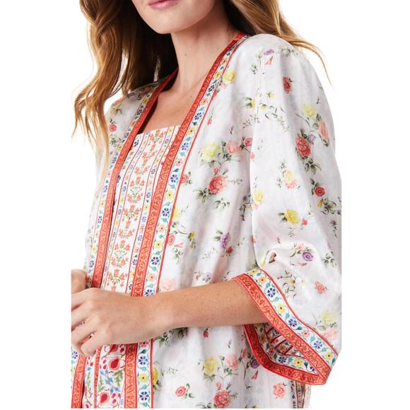 NEW ALICE + OLIVIA domino reversible tie waist wrap in multi - Picture 6 of 7